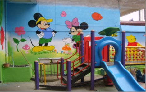 宜川幼儿园室外彩绘